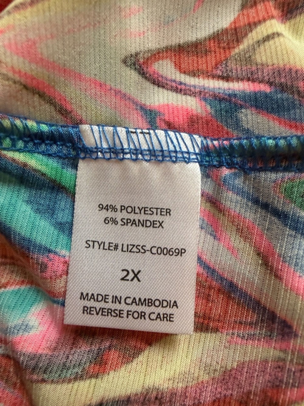 Bright Multicolor Chevron V-Neck Tunic Top - Picture 7 of 7